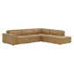 Restore 4-Piece Vegan Leather Modular L-Shaped Sofa by Modway