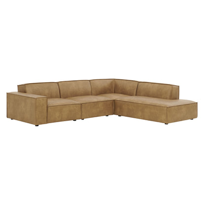 Restore 4-Piece Vegan Leather Modular L-Shaped Sofa by Modway