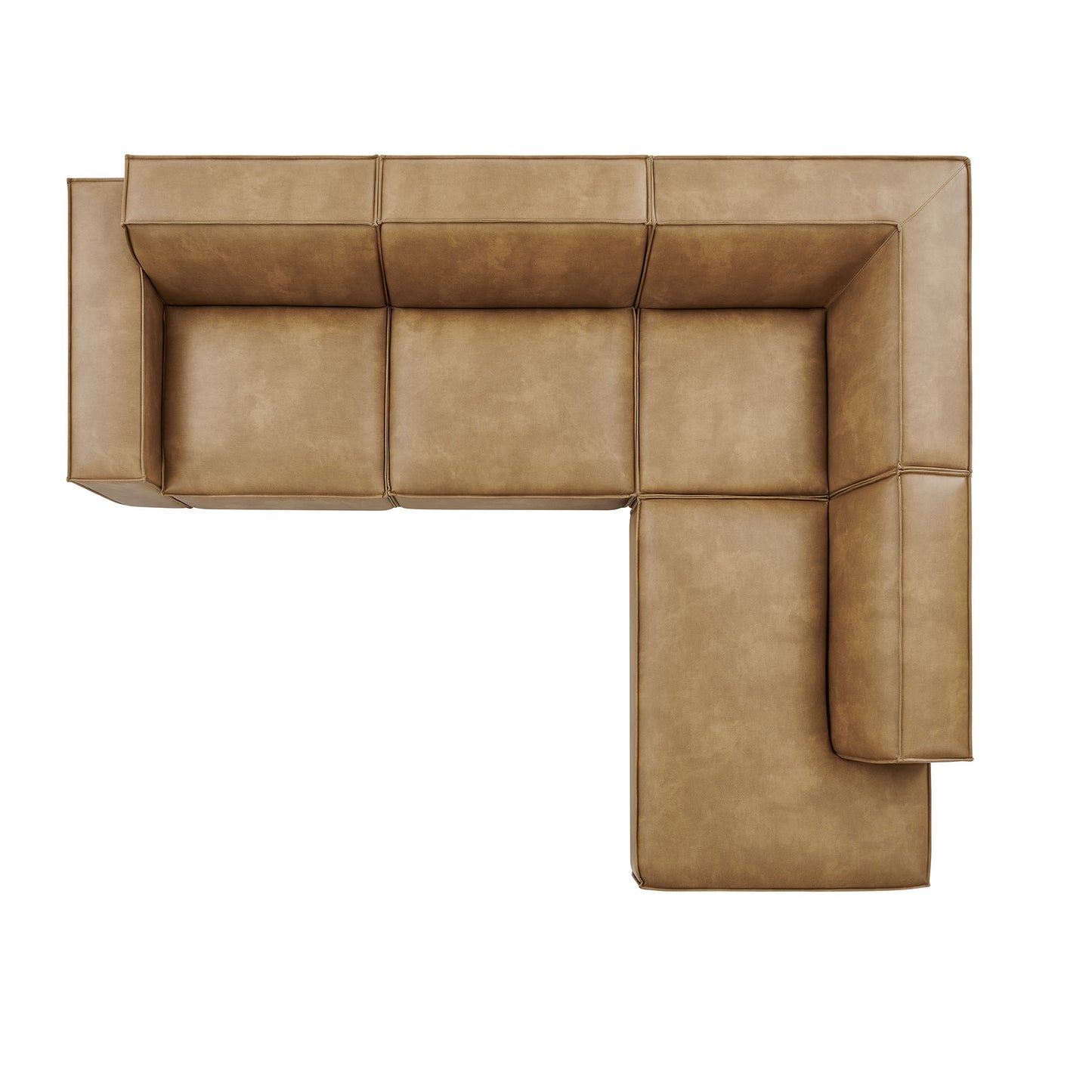 Restore 4-Piece Vegan Leather Modular L-Shaped Sofa by Modway