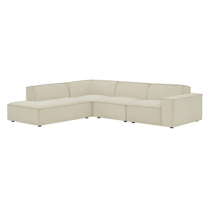 Restore 4-Piece Performance Fabric Upholstered Modular L-Shaped Sofa by Modway
