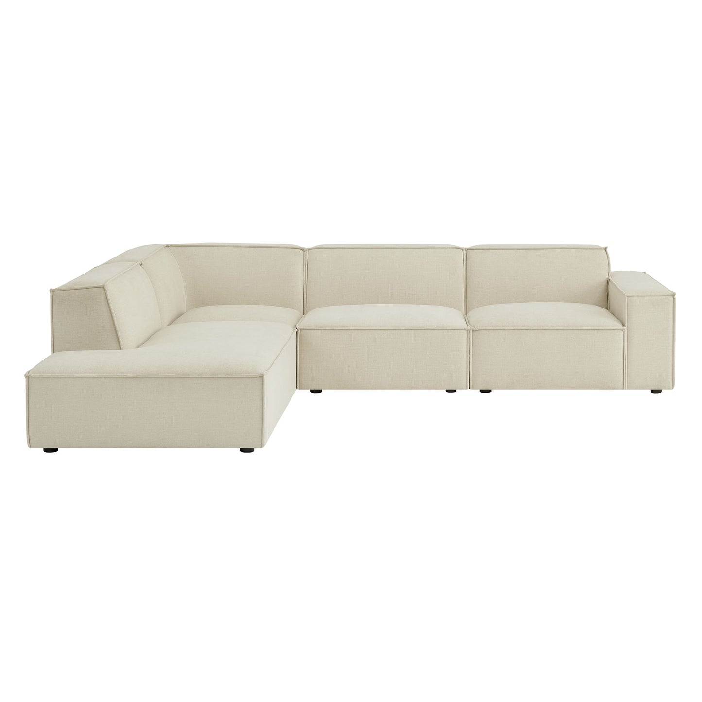 Restore 4-Piece Performance Fabric Upholstered Modular L-Shaped Sofa by Modway