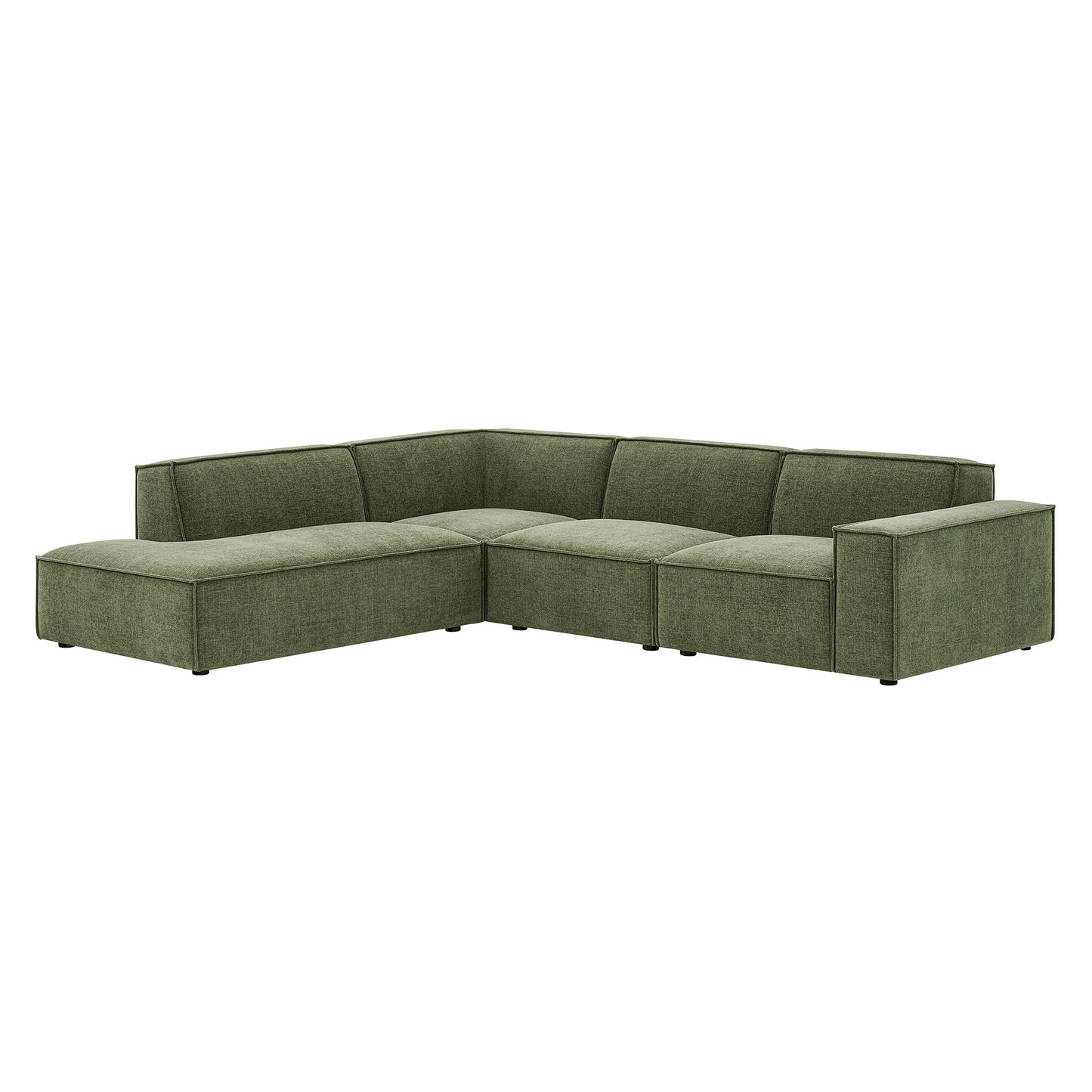 Restore 4-Piece Performance Fabric Upholstered Modular L-Shaped Sofa by Modway