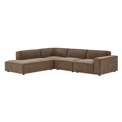 Restore 4-Piece Performance Fabric Upholstered Modular L-Shaped Sofa by Modway