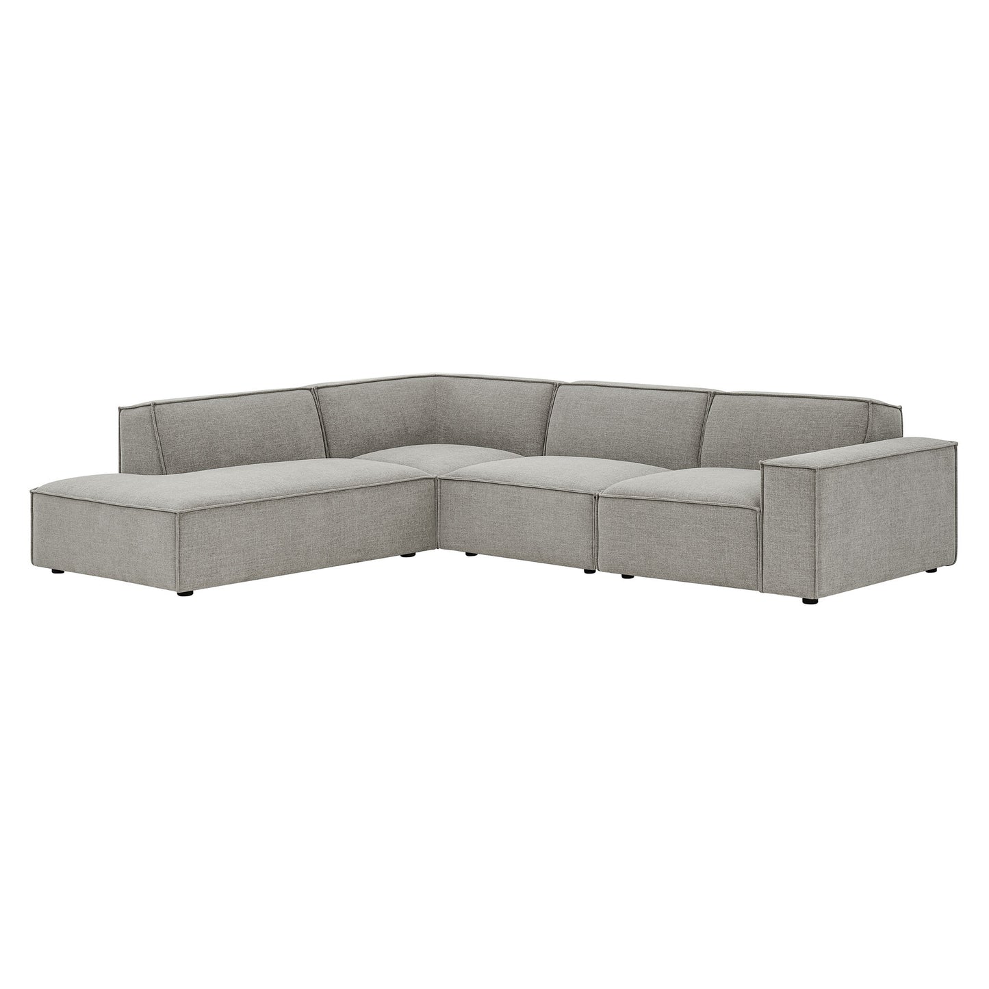 Restore 4-Piece Performance Fabric Upholstered Modular L-Shaped Sofa by Modway