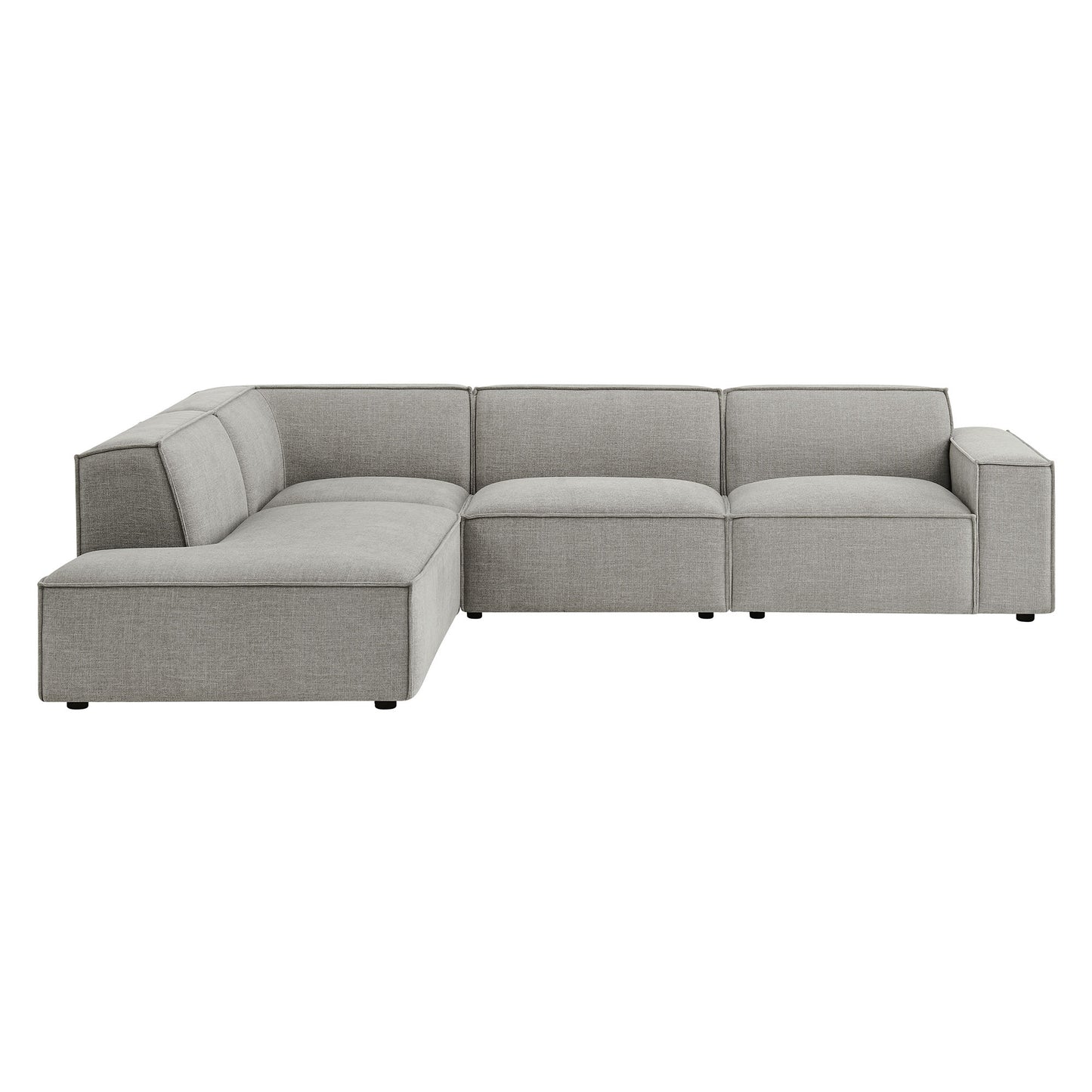 Restore 4-Piece Performance Fabric Upholstered Modular L-Shaped Sofa by Modway