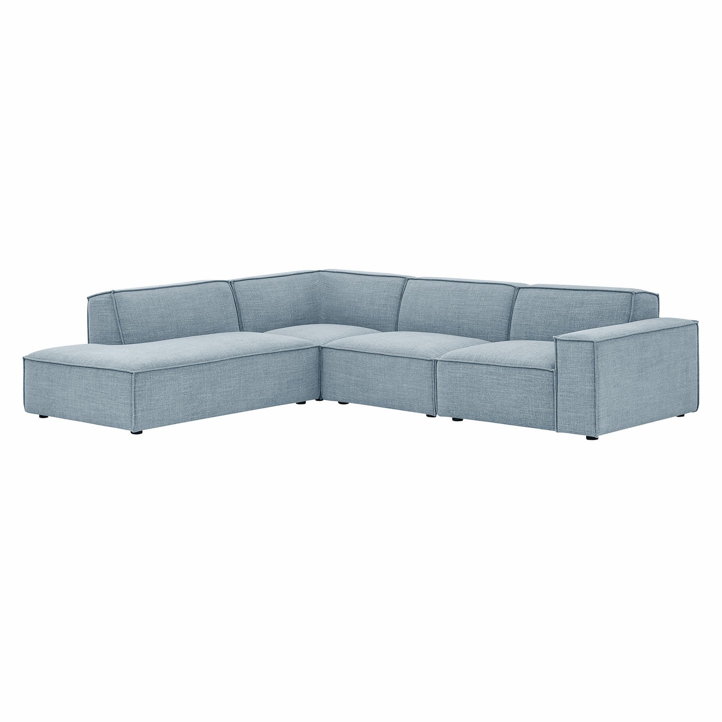 Restore 4-Piece Performance Fabric Upholstered Modular L-Shaped Sofa by Modway