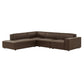 Restore 4-Piece Vegan Leather Modular L-Shaped Sofa by Modway
