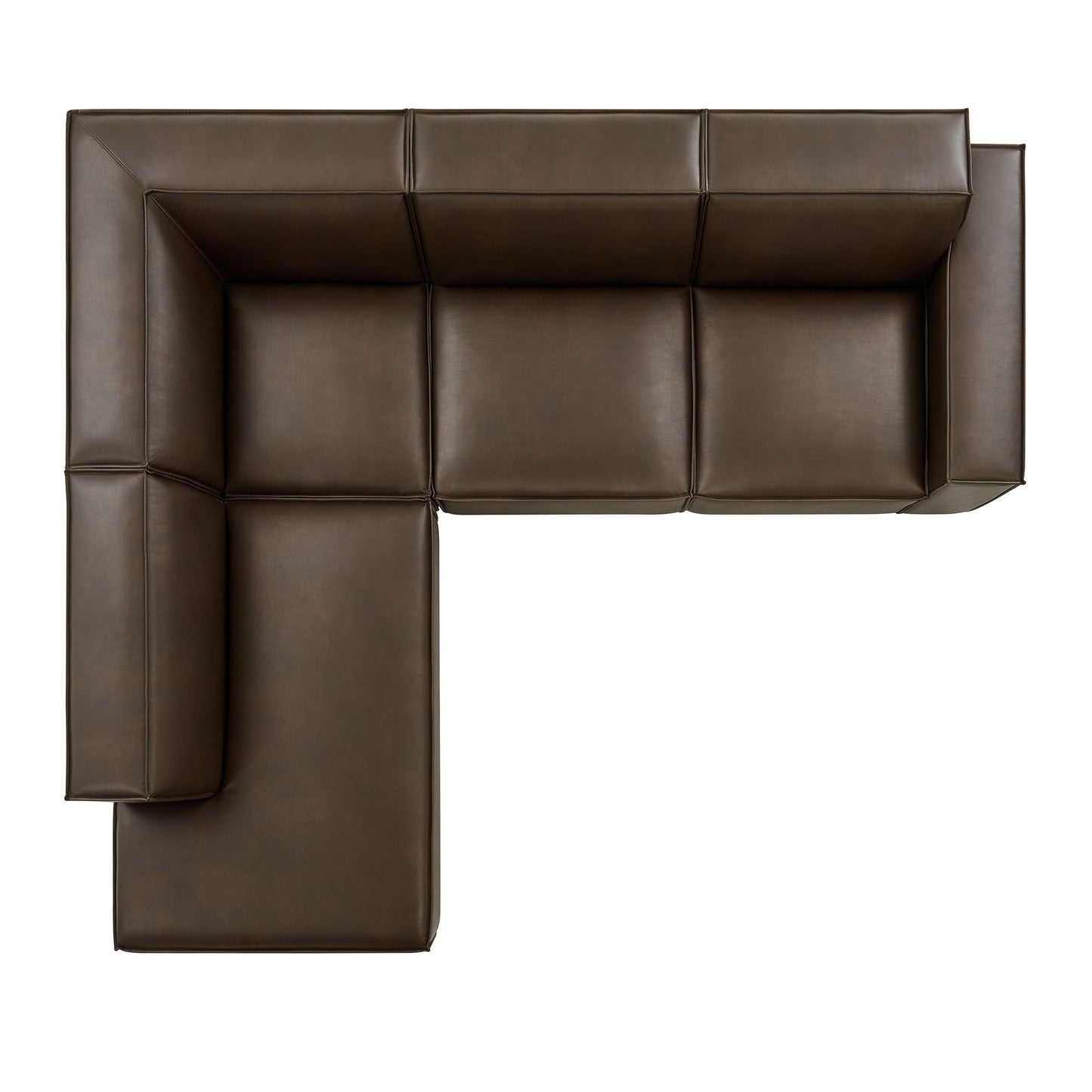 Restore 4-Piece Vegan Leather Modular L-Shaped Sofa by Modway