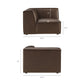 Restore 4-Piece Vegan Leather Modular L-Shaped Sofa by Modway