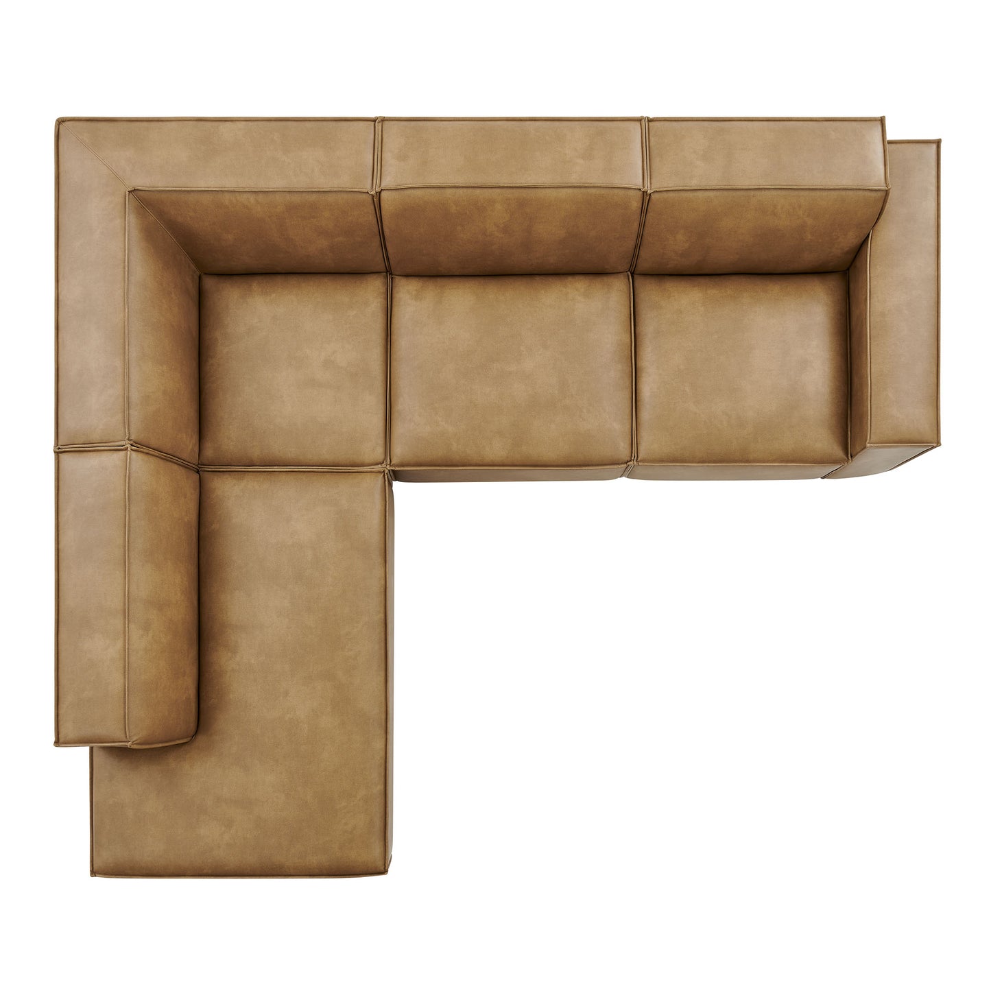 Restore 4-Piece Vegan Leather Modular L-Shaped Sofa by Modway