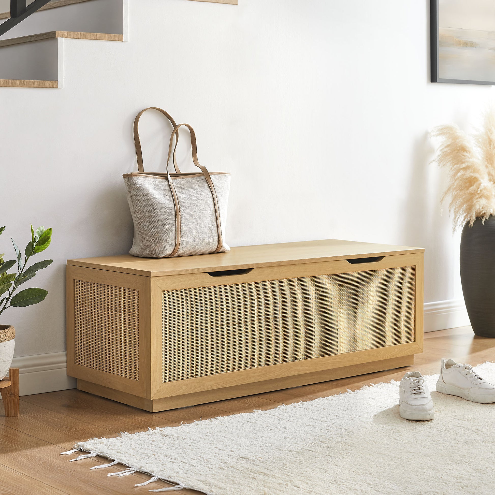 Soma 47" Rattan Storage Bench by Modway | Benches | Modishstore - 1