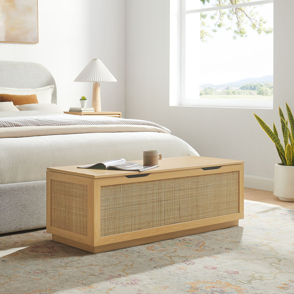 Soma 47" Rattan Storage Bench by Modway | Benches | Modishstore - 8