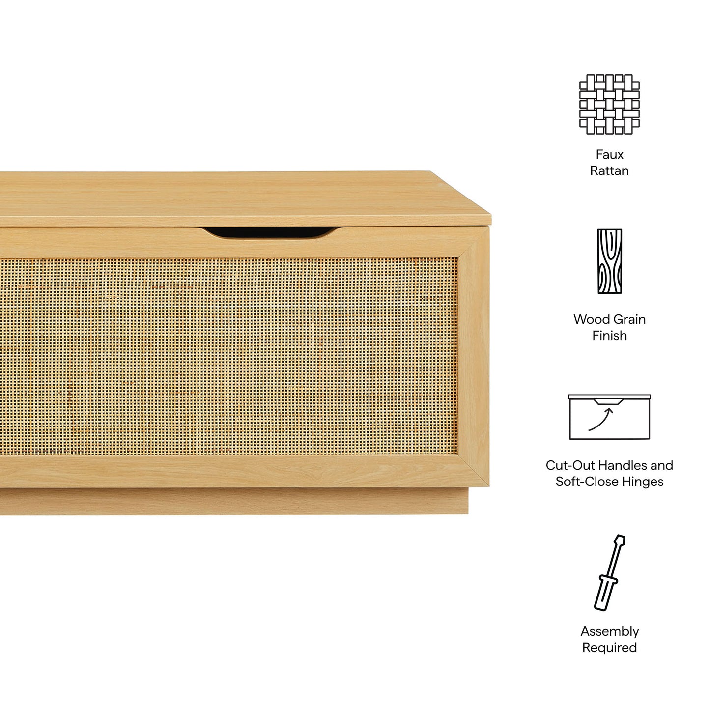 Soma 47" Rattan Storage Bench by Modway | Benches | Modishstore - 9