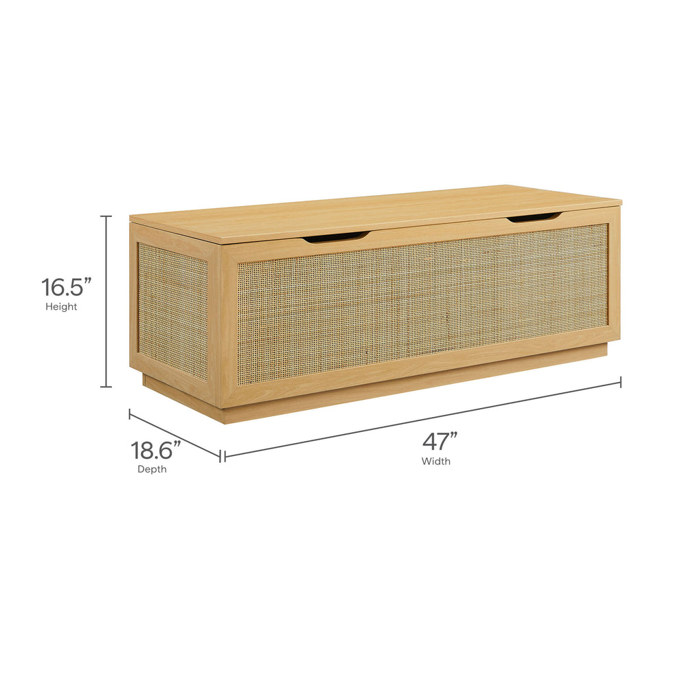 Soma 47" Rattan Storage Bench by Modway | Benches | Modishstore - 10