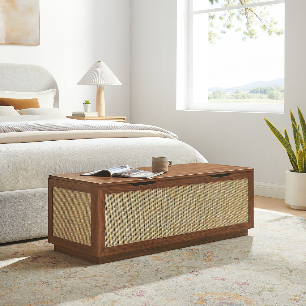 Soma 47" Rattan Storage Bench by Modway | Benches | Modishstore - 18