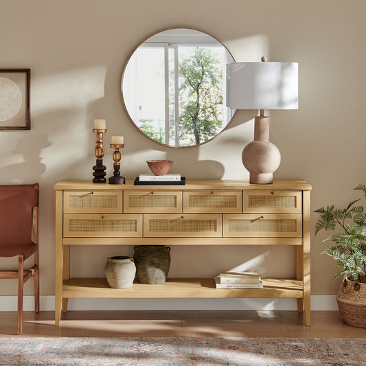 Soma 62 Inch Rattan Console Table by Modway