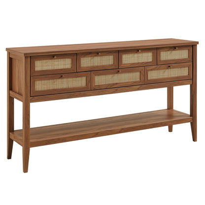 Soma 62 Inch Rattan Console Table by Modway