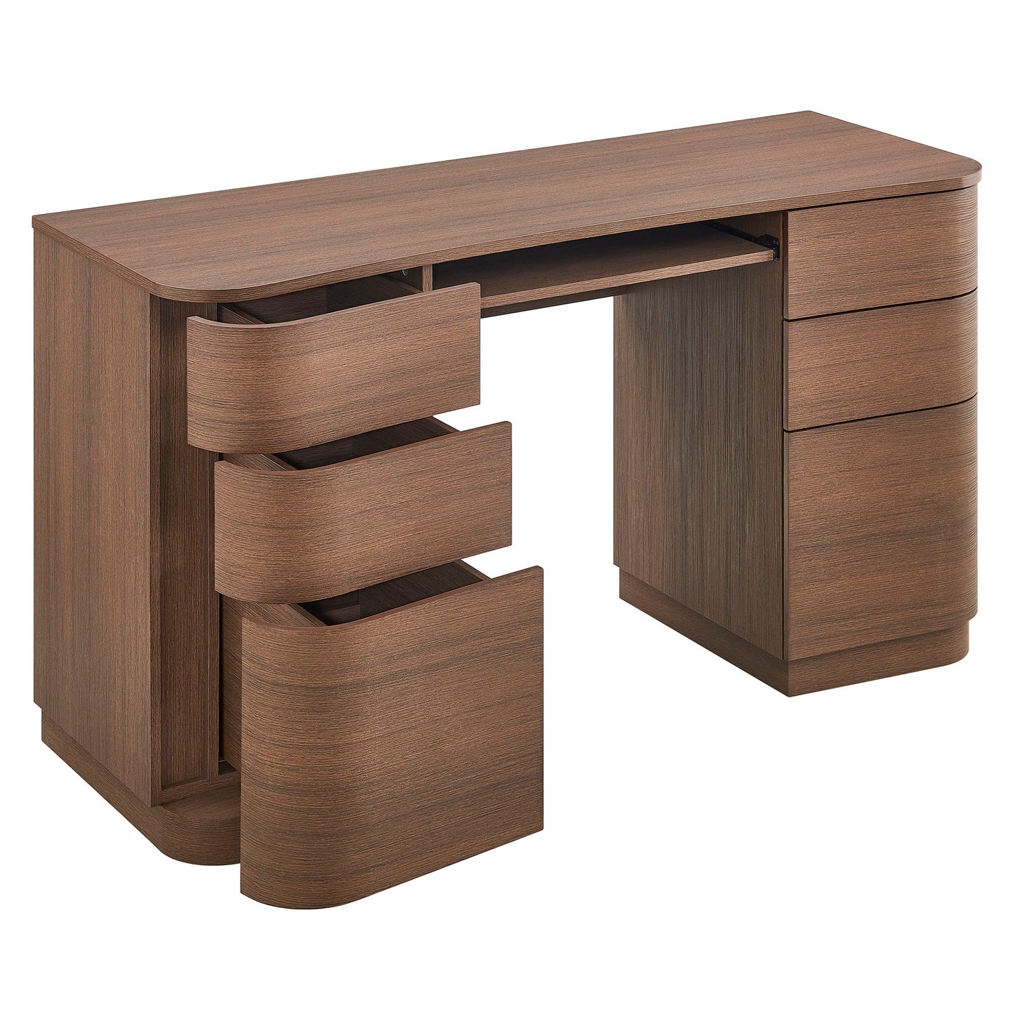 Mirae 55" 6-Drawer Curved Office Desk by Modway