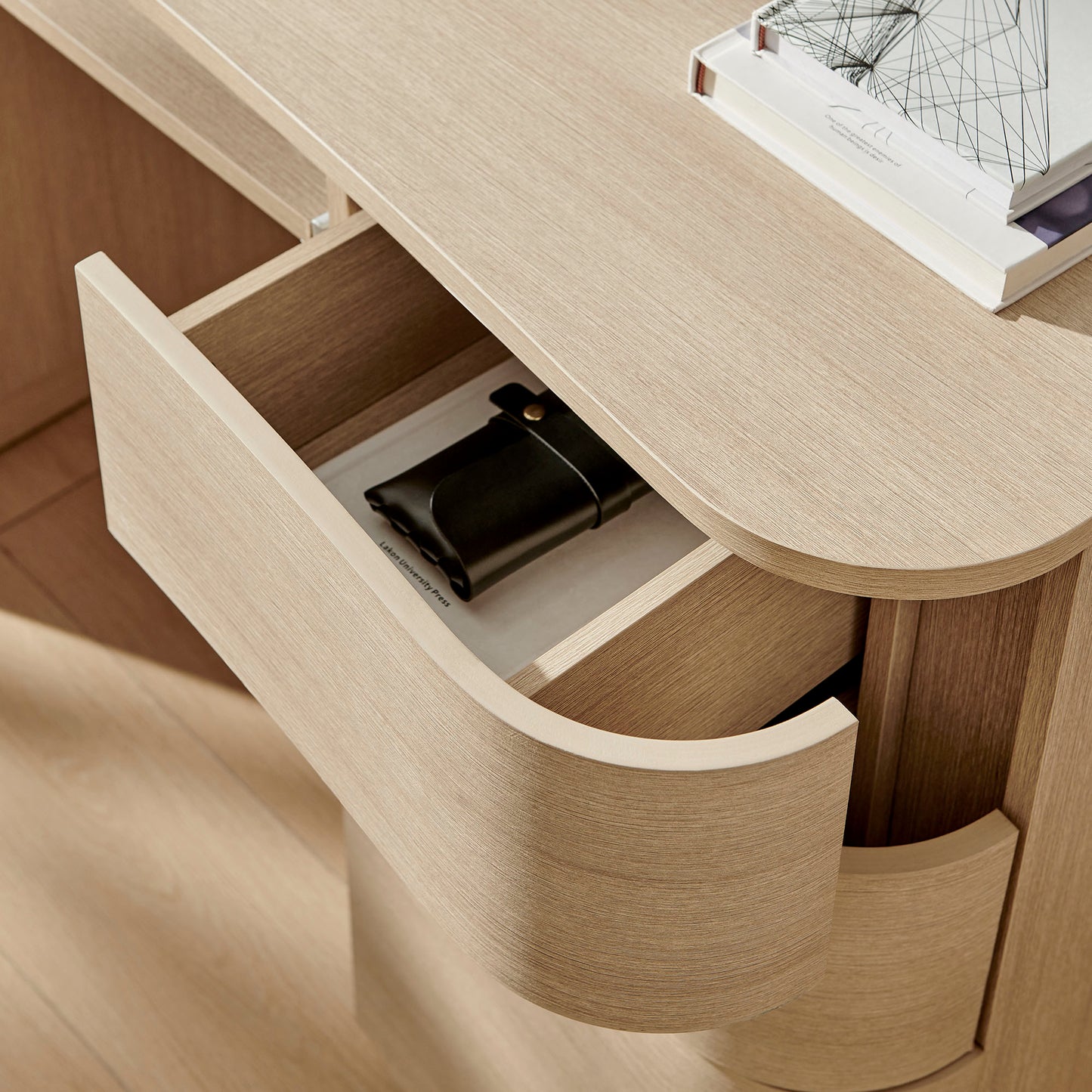 Mirae 55" 6-Drawer Curved Office Desk by Modway