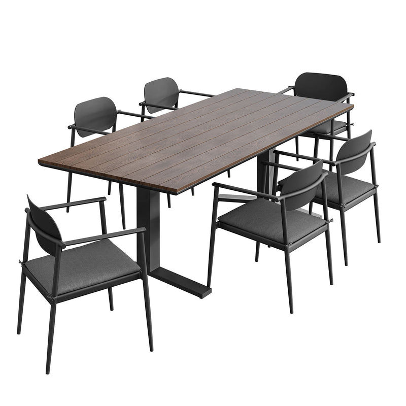 Aeris 7-Piece Outdoor Patio Aluminum Dining Set by Modway | Outdoor Patio Daybed | Modishstore - 2