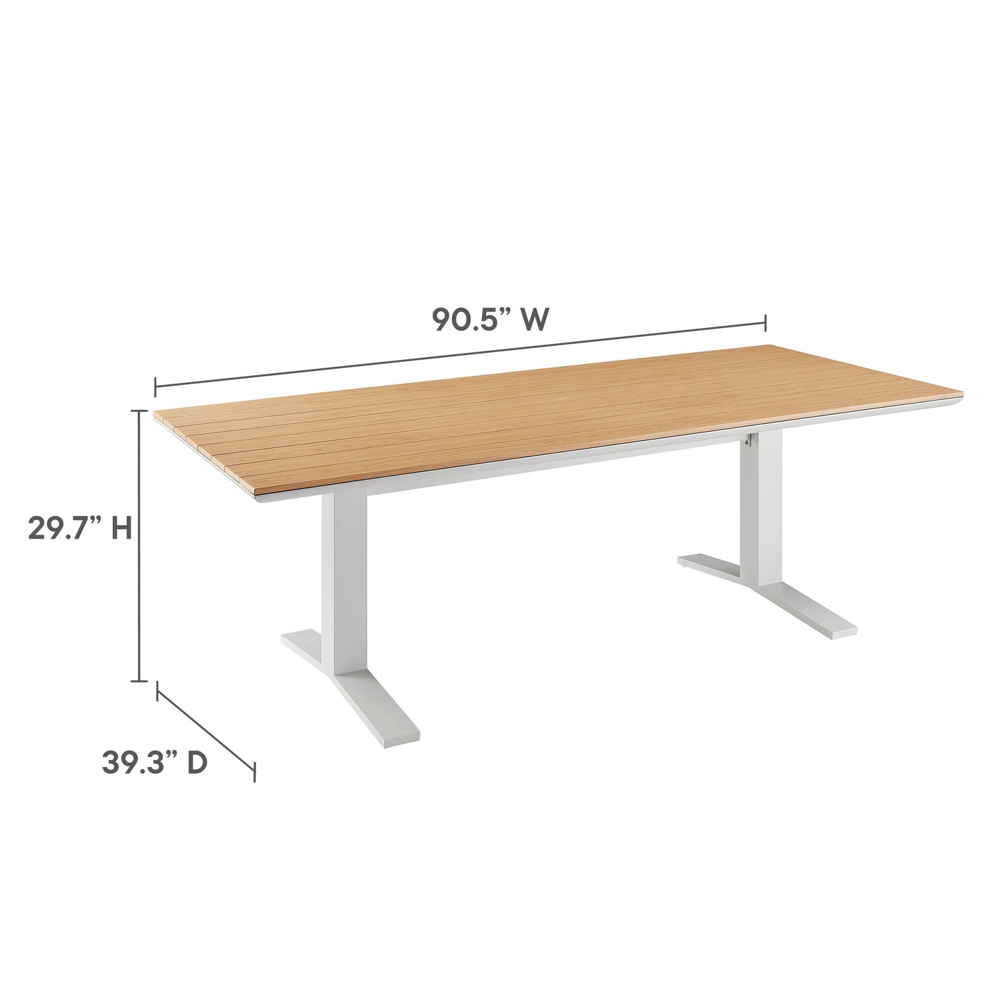 Aeris 7-Piece Outdoor Patio Aluminum Dining Set by Modway | Outdoor Patio Daybed | Modishstore - 9