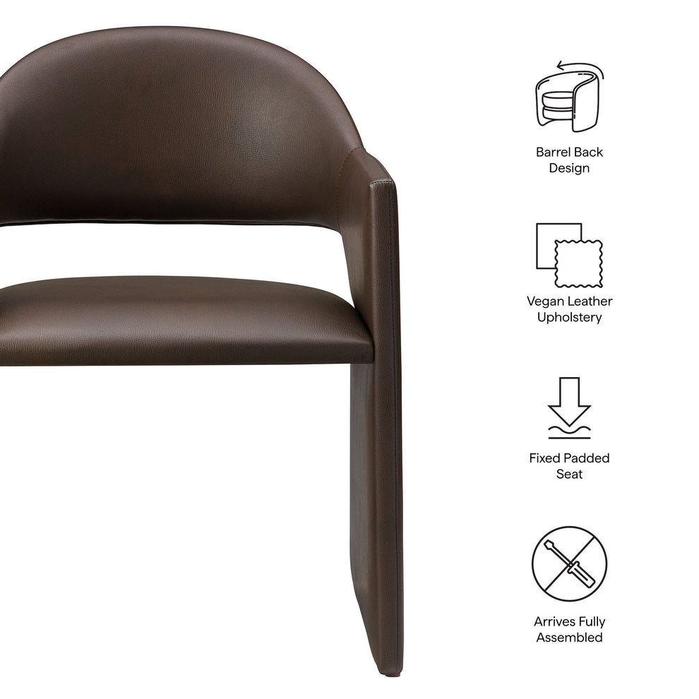 Talia Vegan Leather Dining Armchair by Modway | Dining Chairs | Modishstore - 8