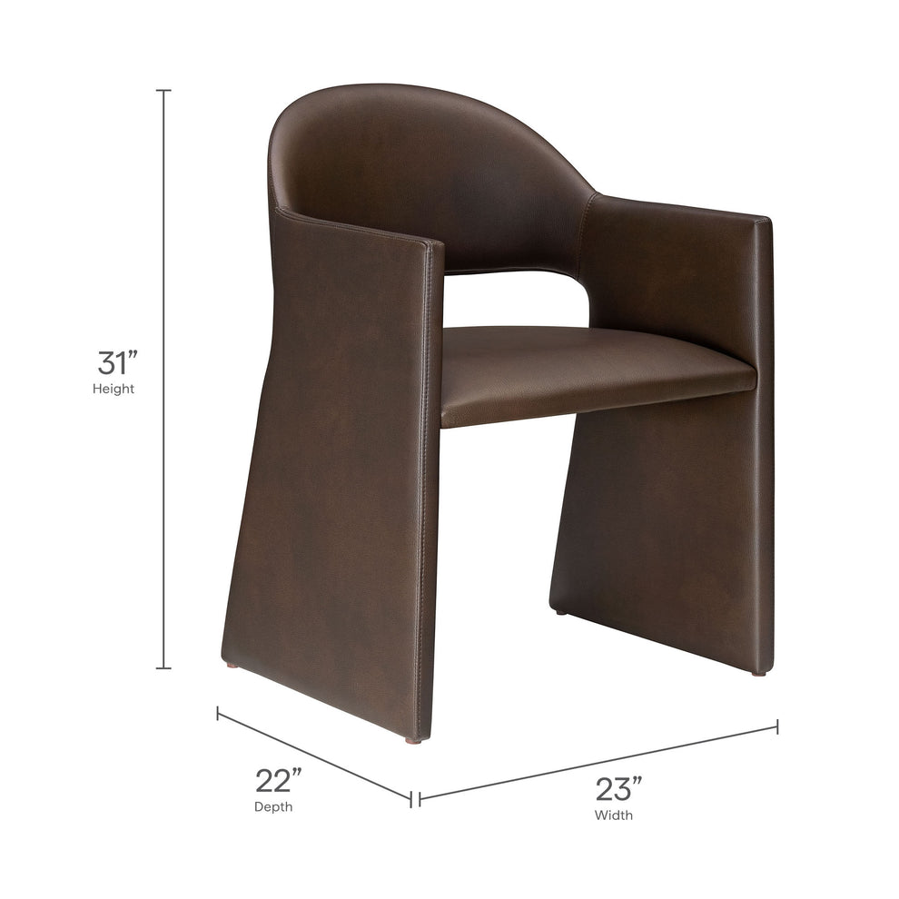 Talia Vegan Leather Dining Armchair by Modway | Dining Chairs | Modishstore - 9