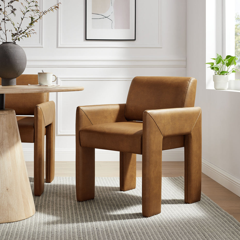 Daven Vegan Leather Dining Armchair by Modway | Dining Chairs | Modishstore - 1