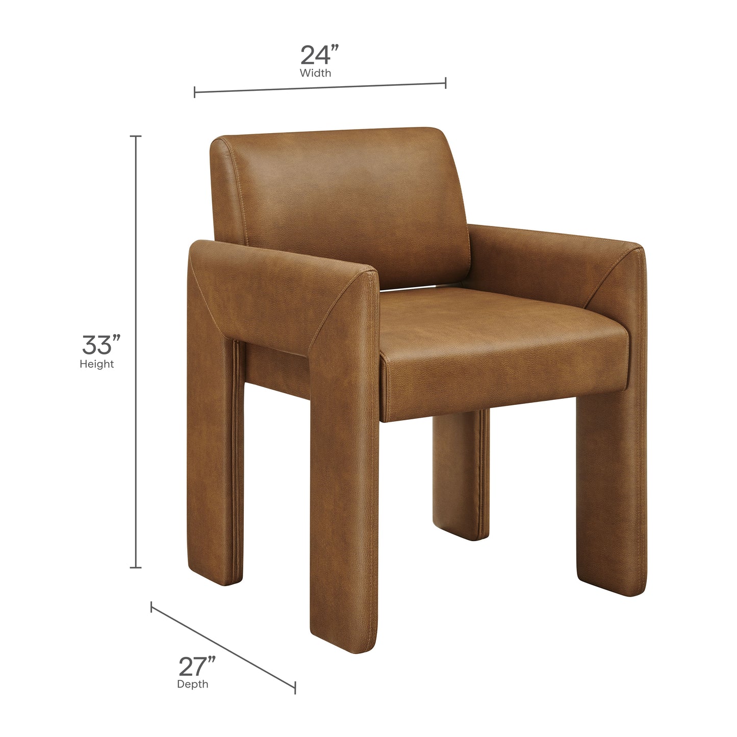 Daven Vegan Leather Dining Armchair by Modway | Dining Chairs | Modishstore - 9