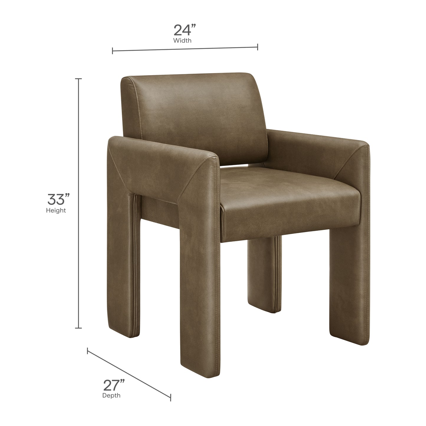 Daven Vegan Leather Dining Armchair by Modway | Dining Chairs | Modishstore - 18