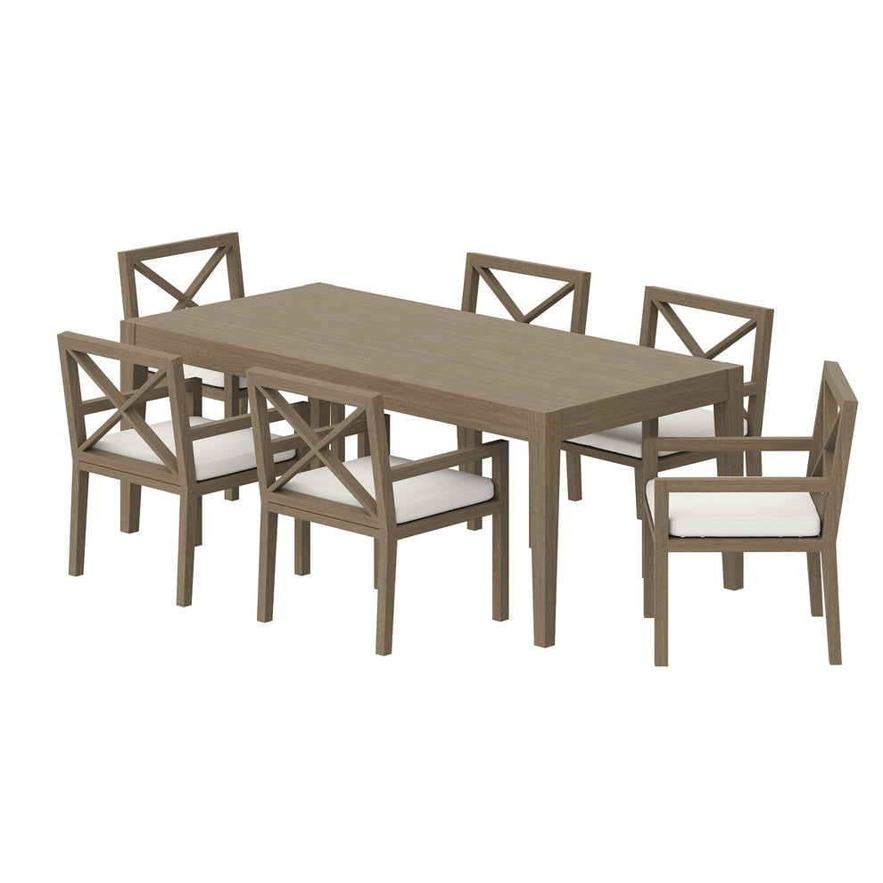 Northlake 7-Piece Outdoor Patio Teak Wood Dining Set by Modway | Outdoor Patio Daybed | Modishstore - 2