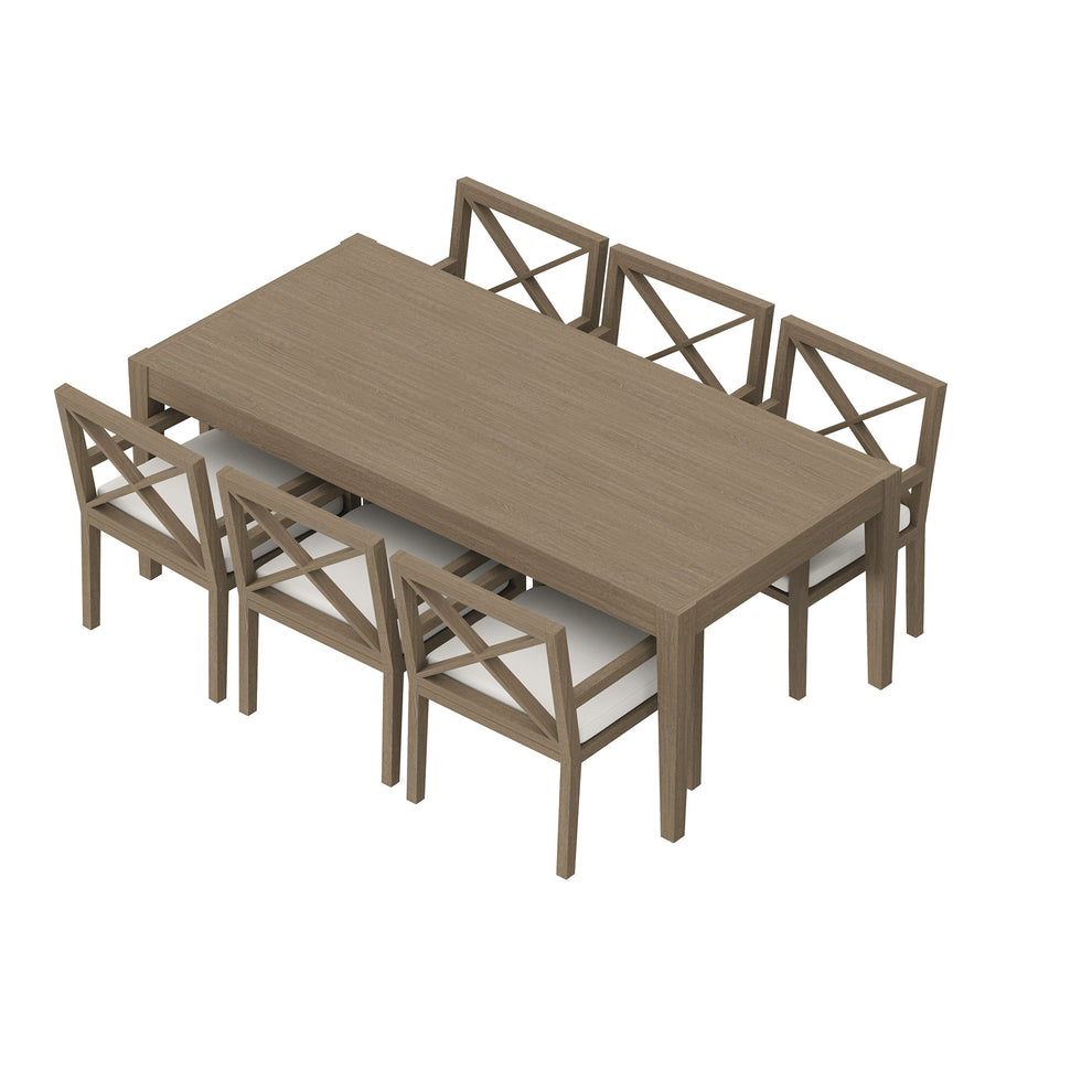 Northlake 7-Piece Outdoor Patio Teak Wood Dining Set by Modway | Outdoor Patio Daybed | Modishstore - 3