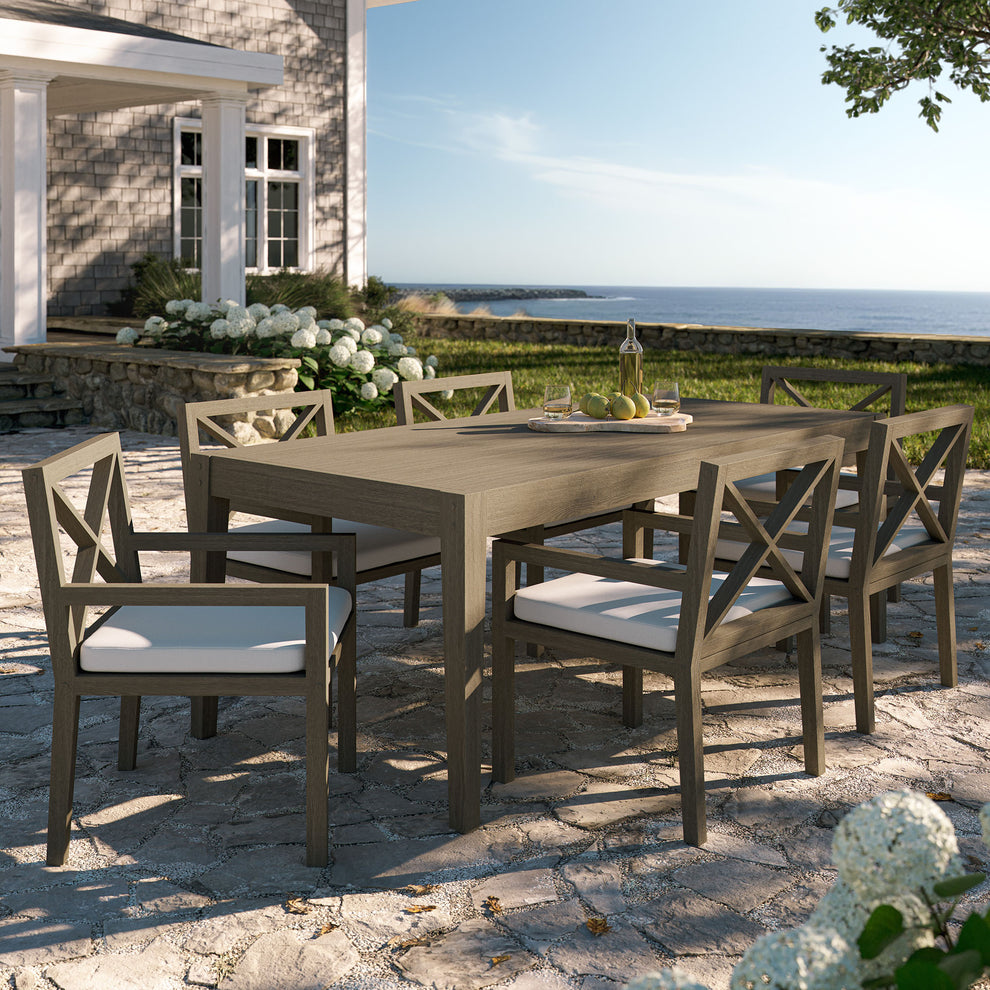 Northlake 7-Piece Outdoor Patio Teak Wood Dining Set by Modway | Outdoor Patio Daybed | Modishstore - 5