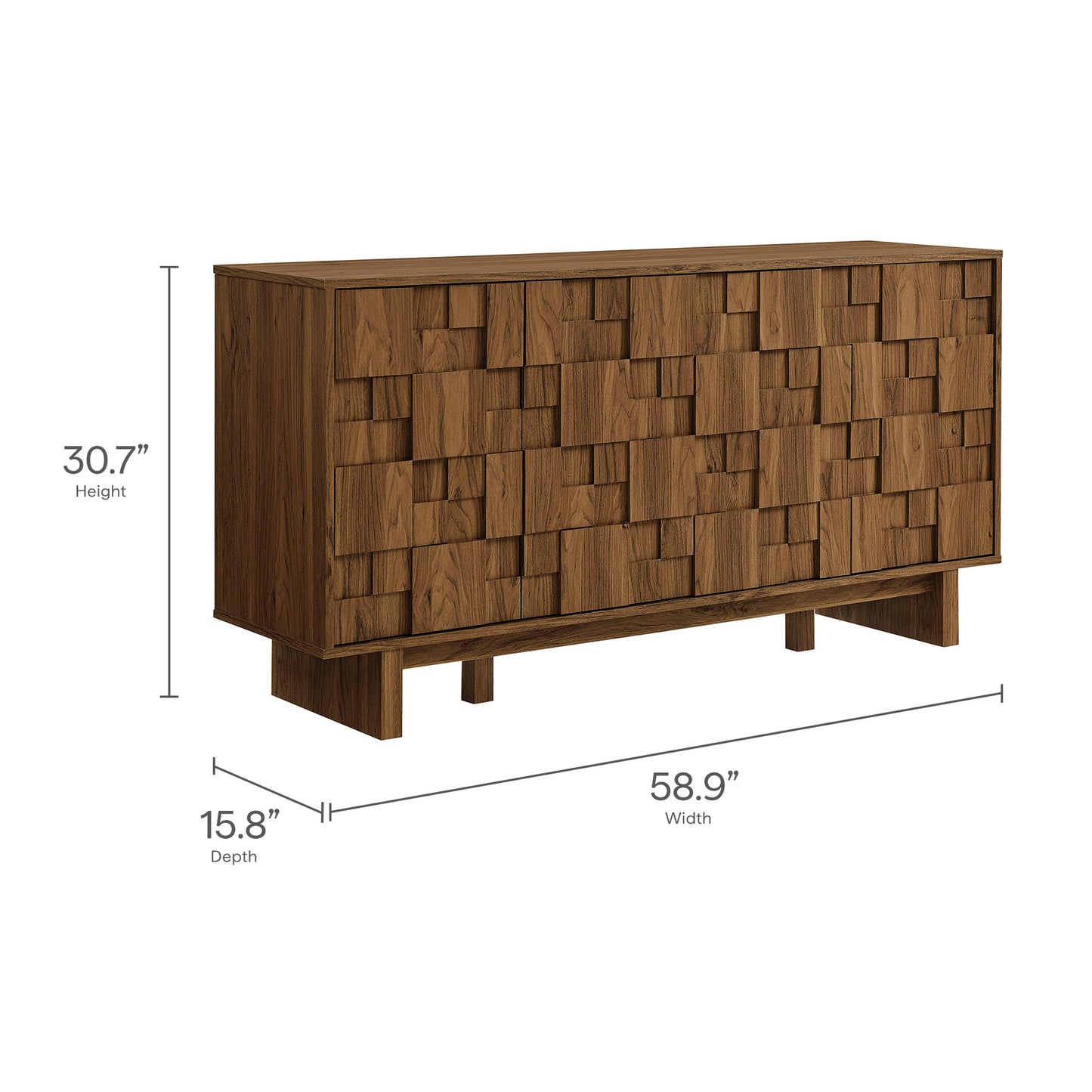Owen 59 Inch 4 Door Geometric Sideboard by Modway | Sideboards | Modishstore - 10