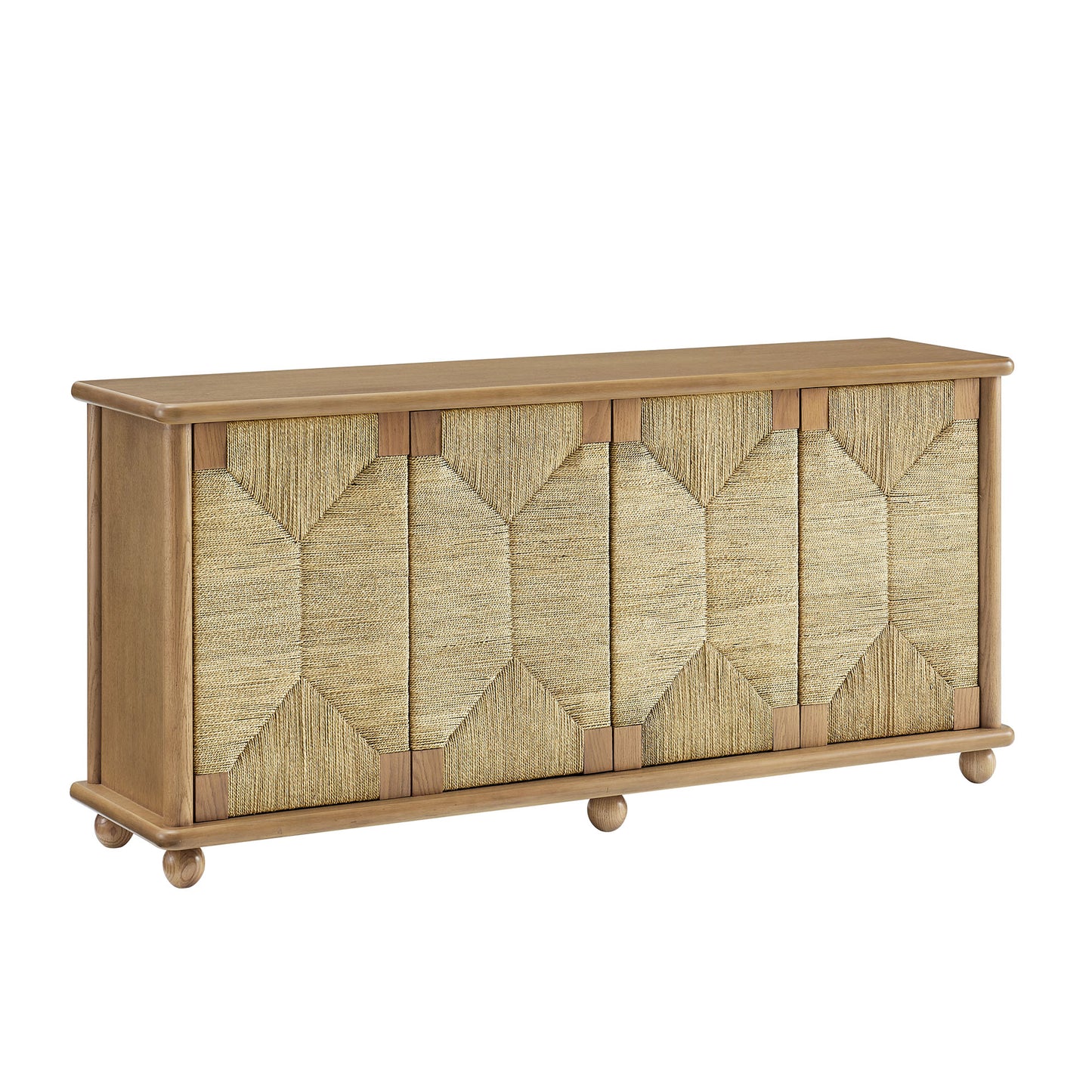 Marola 71 Inch Oak Wood Seagrass Sideboard by Modway