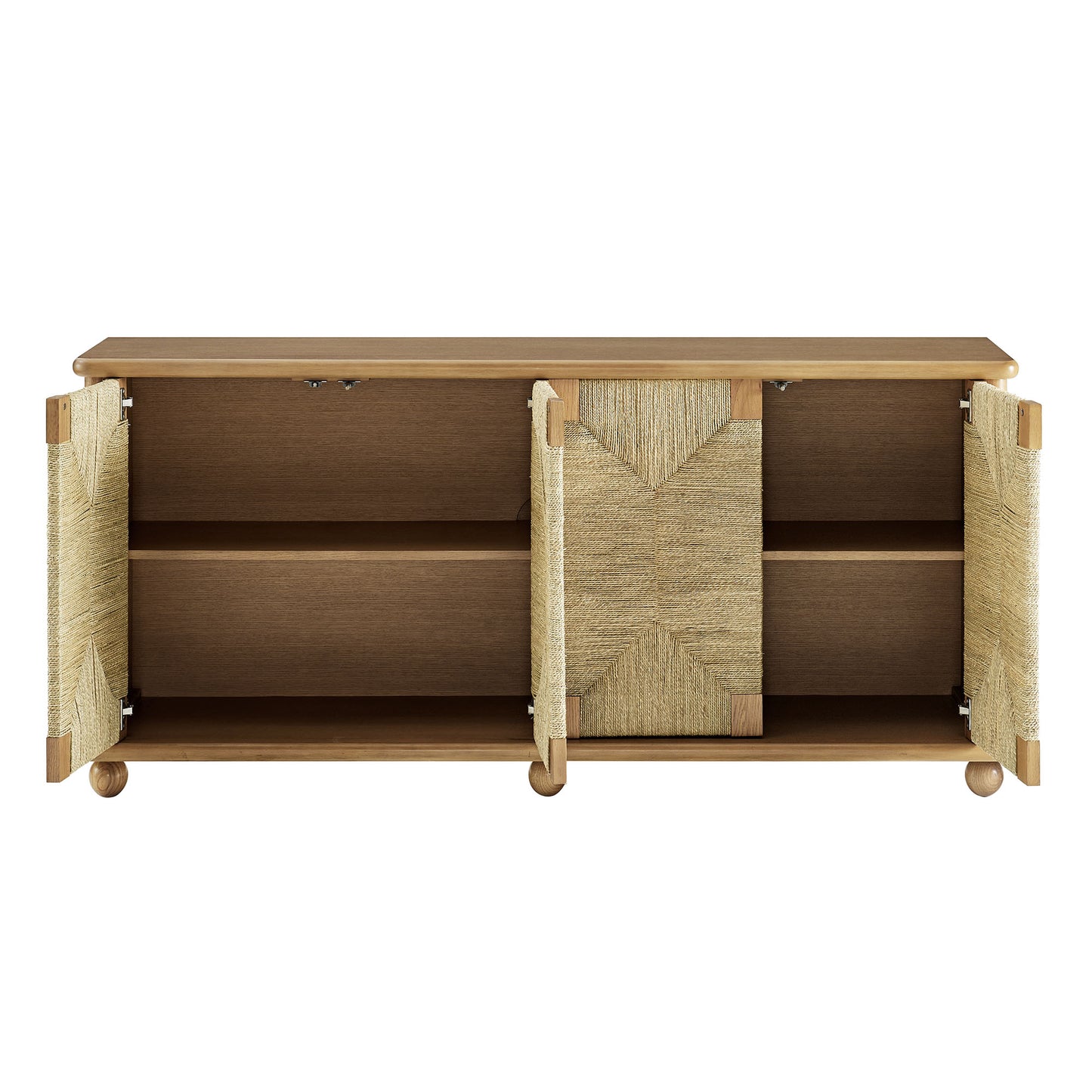 Marola 71 Inch Oak Wood Seagrass Sideboard by Modway