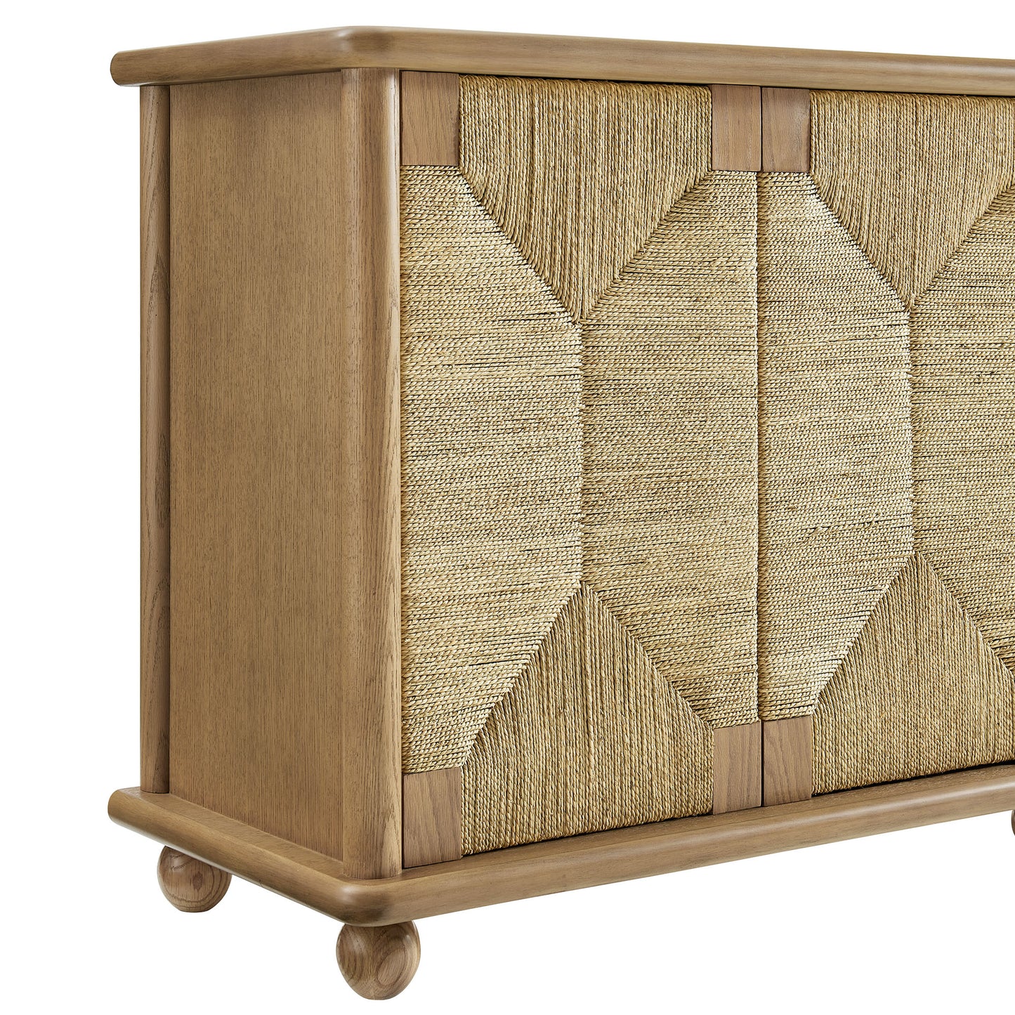 Marola 71 Inch Oak Wood Seagrass Sideboard by Modway