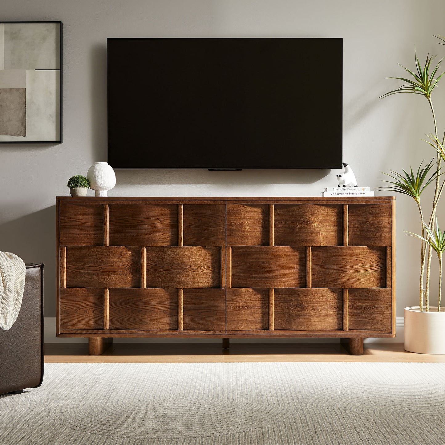 Foundry 71" Woven Design Buffet Storage Cabinet by Modway