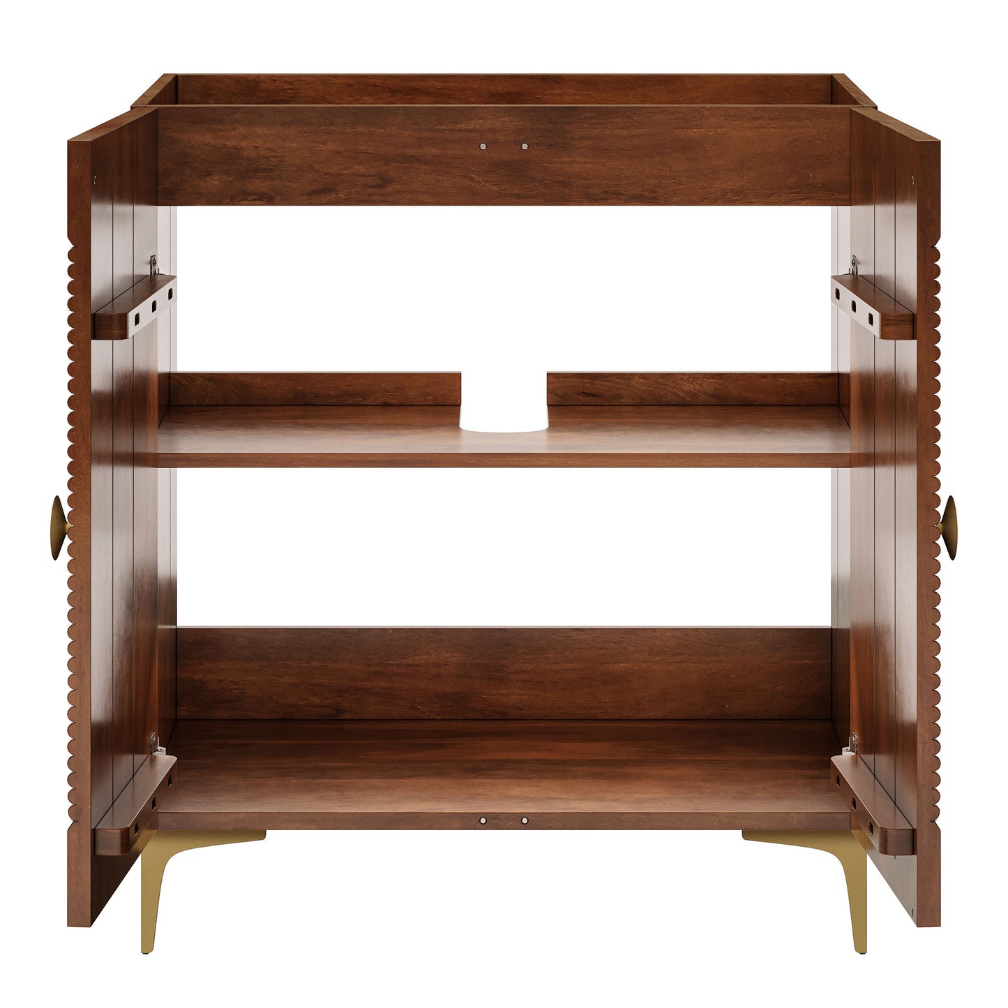Vernon 30" Fluted Wood Vanity Cabinet Without Sink by Modway