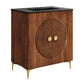 Vernon 30" Fluted Wood Vanity Cabinet With Sink by Modway