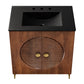 Vernon 30" Fluted Wood Vanity Cabinet With Sink by Modway