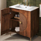 Vernon 30" Fluted Wood Vanity Cabinet With Sink by Modway