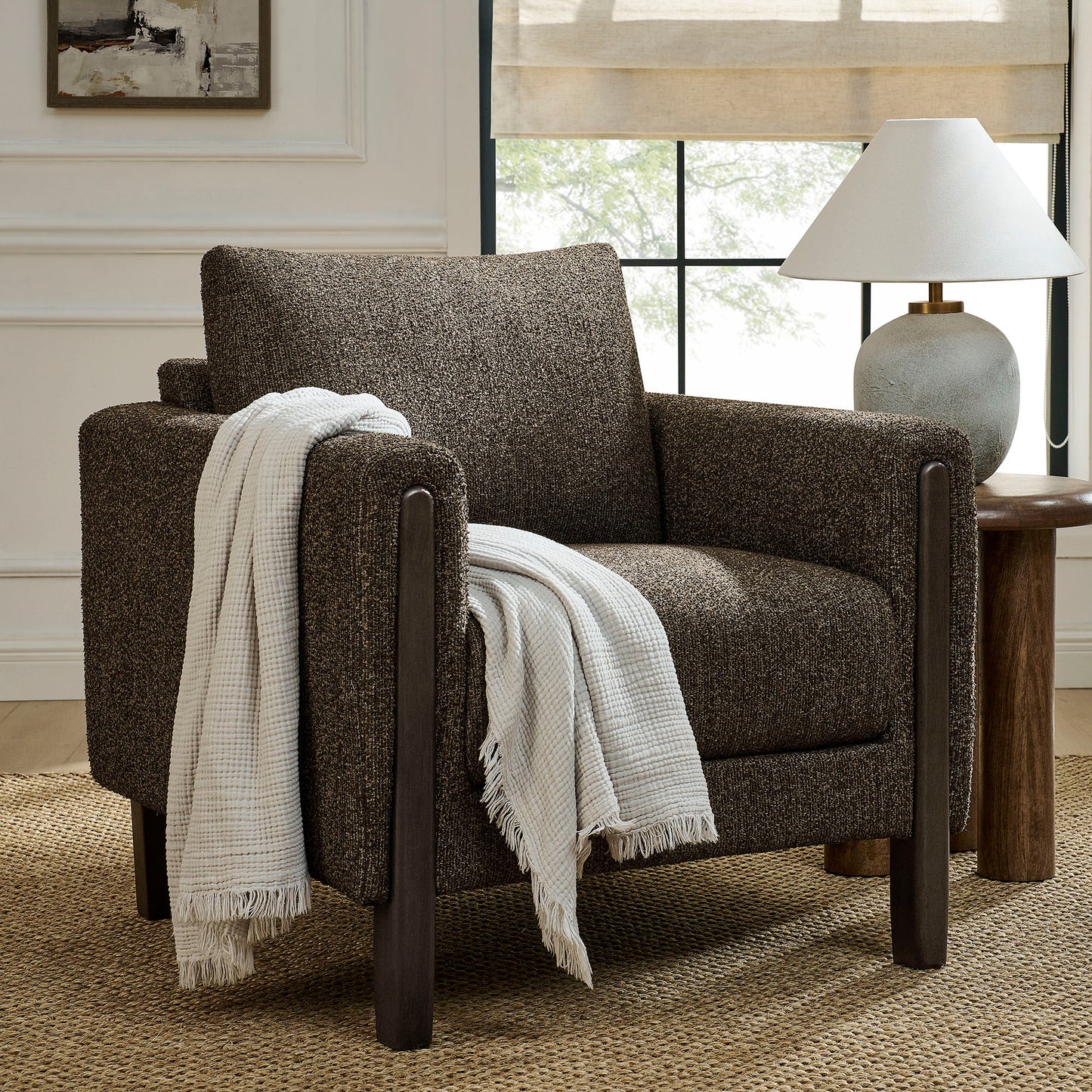 Hawken Boucle Fabric Accent Armchair by Modway