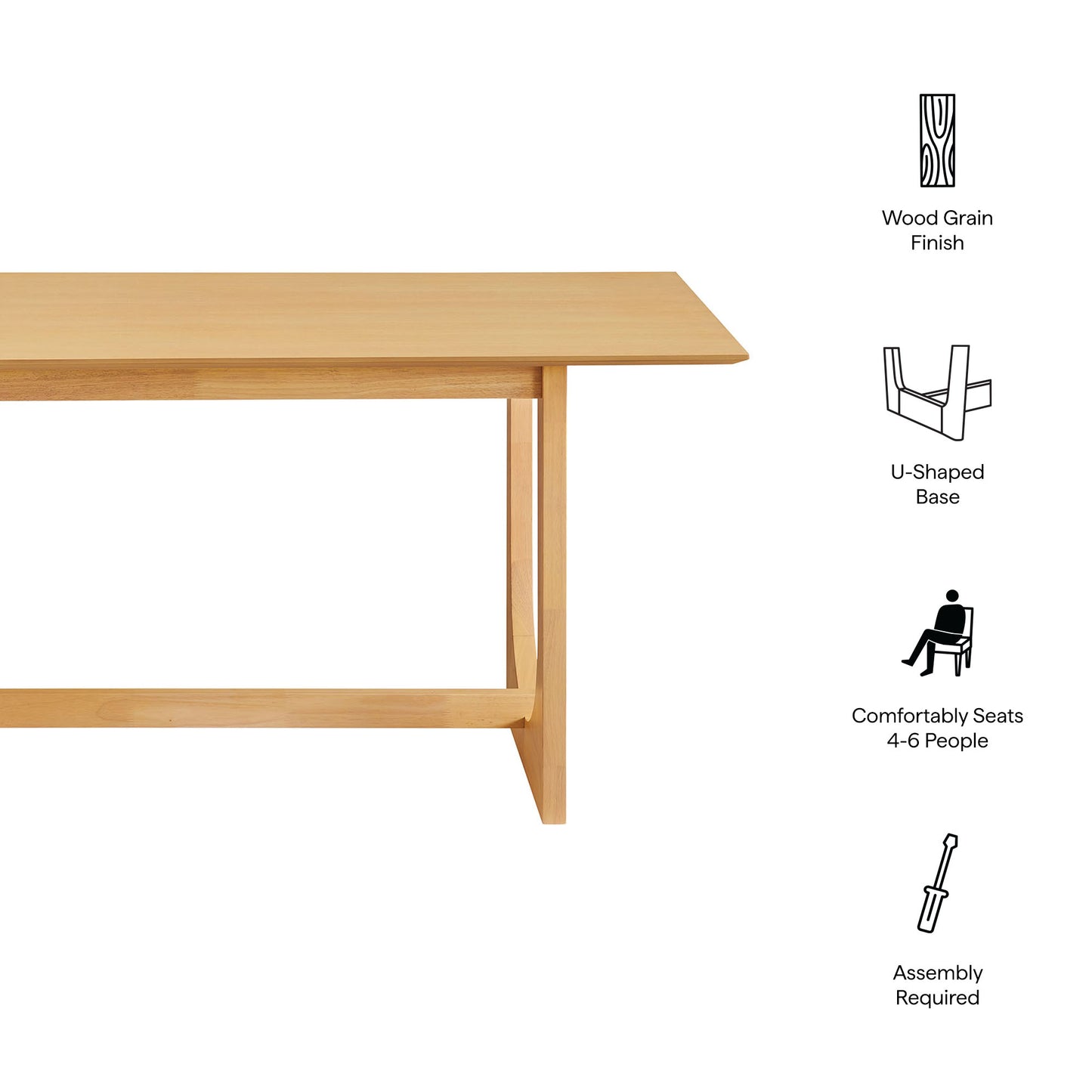 Ashcroft 69" Rectangular Dining Table by Modway