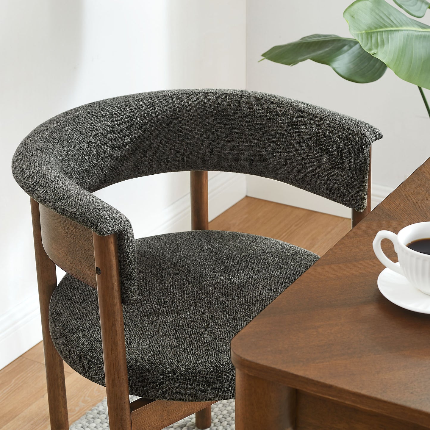 Clea Curved Upholstered Dining Chairs Set Of 2 by Modway