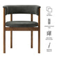 Clea Curved Upholstered Dining Chairs Set Of 2 by Modway