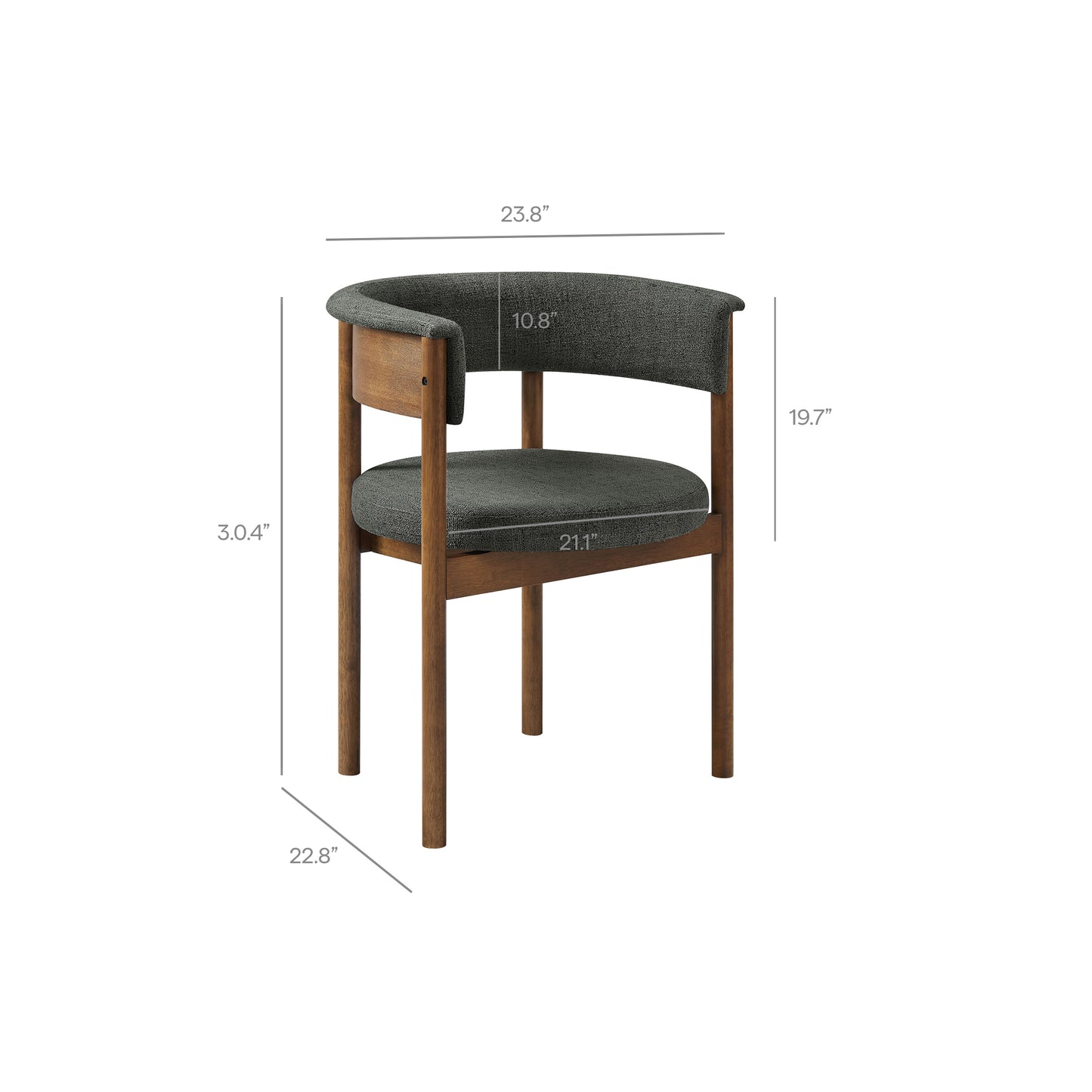 Clea Curved Upholstered Dining Chairs Set Of 2 by Modway