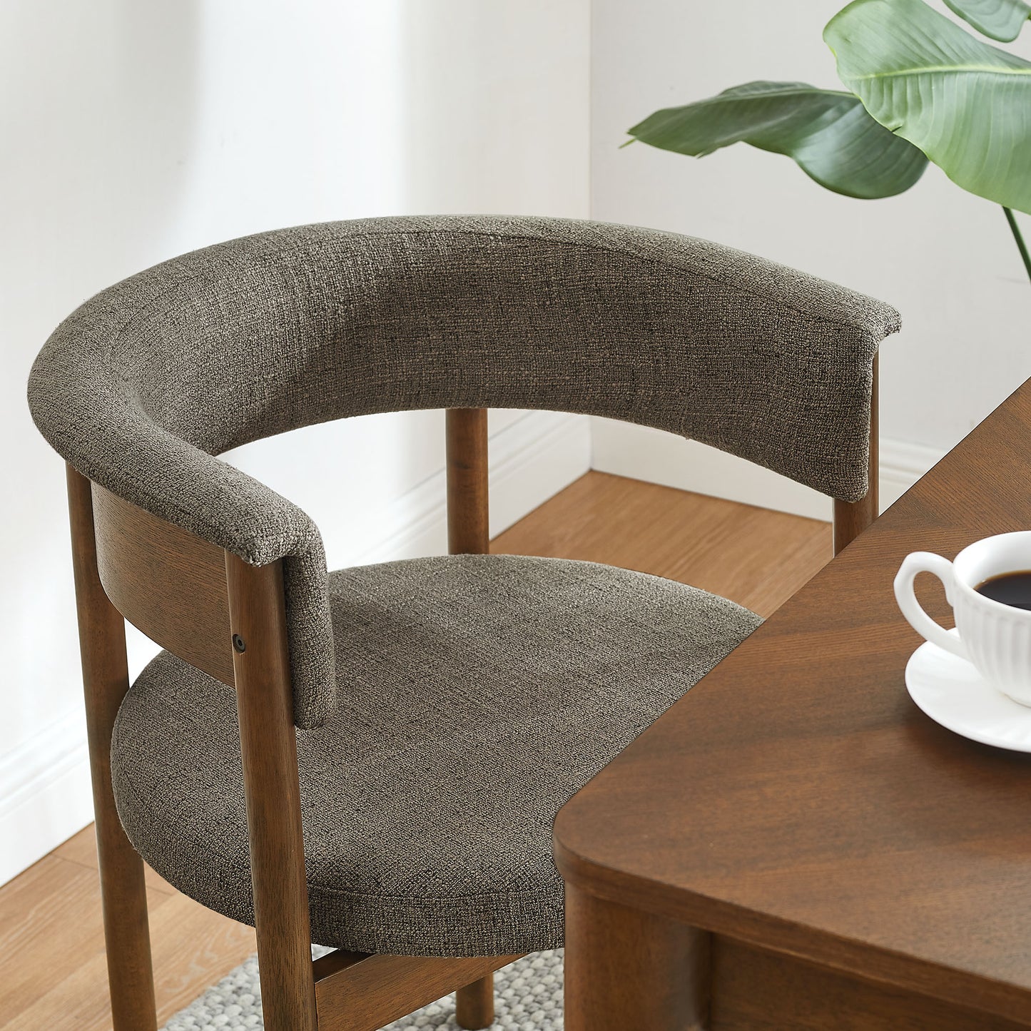 Clea Curved Upholstered Dining Chairs Set Of 2 by Modway