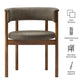 Clea Curved Upholstered Dining Chairs Set Of 2 by Modway