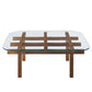 Isby 35 Inch Tempered Glass Coffee Table by Modway